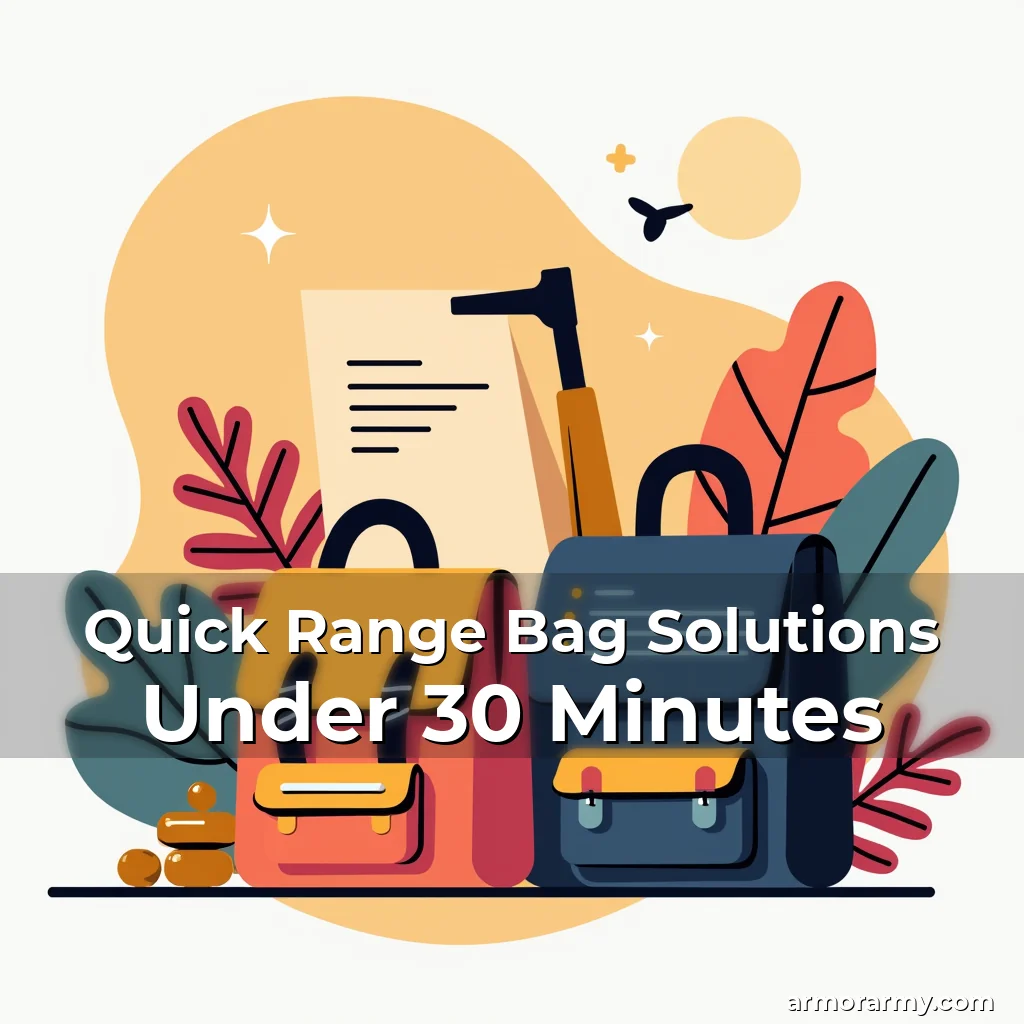 Artistic representation for Quick Range Bag Solutions Under 30 Minutes