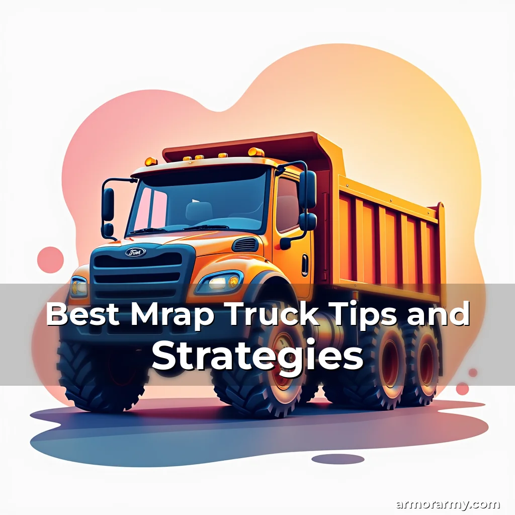Artistic representation for Best Mrap Truck Tips and Strategies