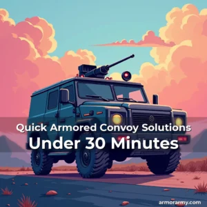 Artistic representation for Quick Armored Convoy Solutions Under 30 Minutes