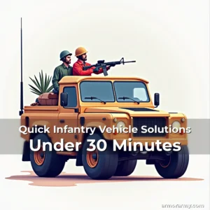 Artistic representation for Quick Infantry Vehicle Solutions Under 30 Minutes