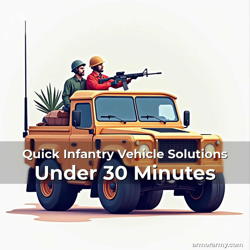 Artistic representation for Quick Infantry Vehicle Solutions Under 30 Minutes