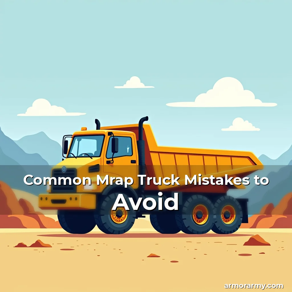 Artistic representation for Common Mrap Truck Mistakes to Avoid