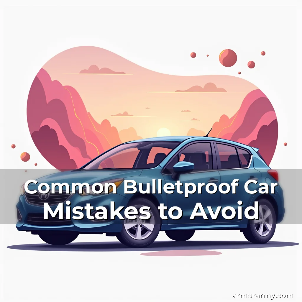 Artistic representation for Common Bulletproof Car Mistakes to Avoid